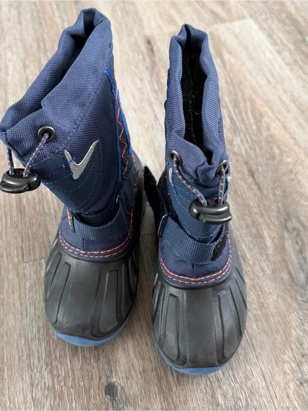 Kids Navy Blue Winter Snow Boots
